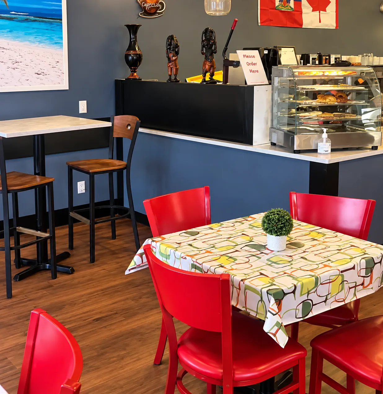 Caribbean Latino Finger Licking Restaurant dining room in Edmonton's Eastwood neighbourhood